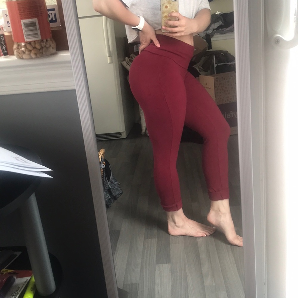 Red Yoga Leggings